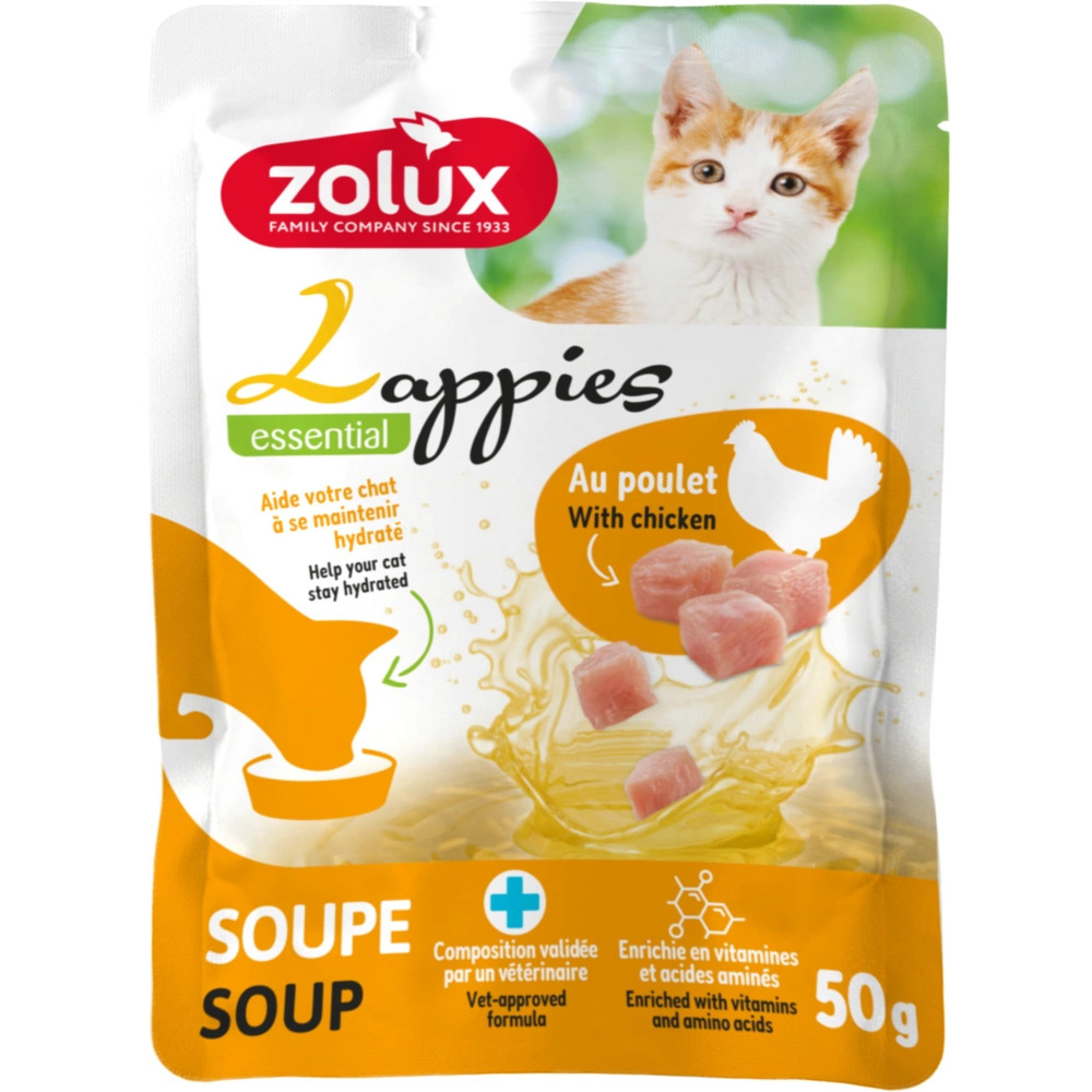 Przysmak dla Kota Lappies Zupa z Kurczakiem 12x50g ZOLUX